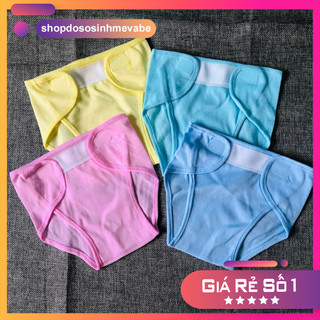 Set 10 tã vải dán sơ sinh màu baby/ quần đóng bỉm cho em bé