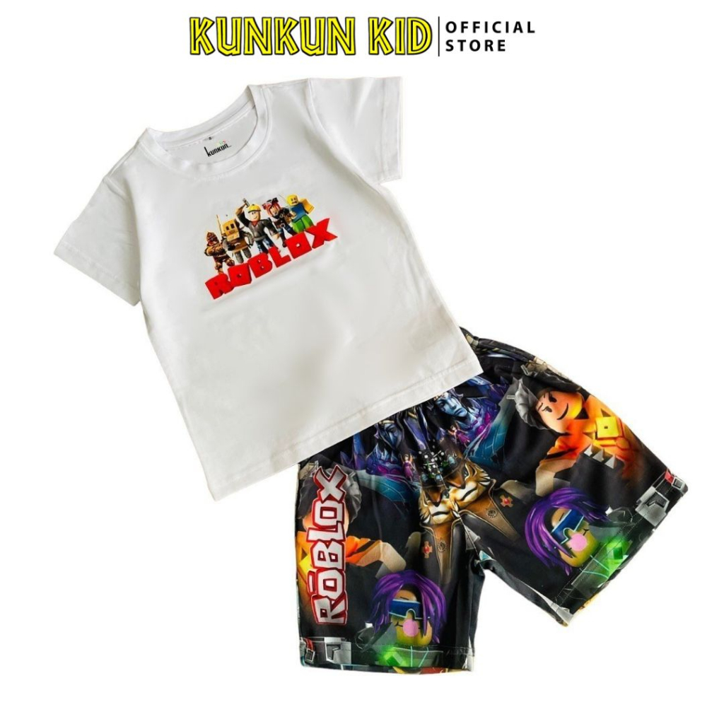 Áo bé trai cotton in 3D hình Roblox Kunkun Kid ACT0003 (Quần mua riêng)