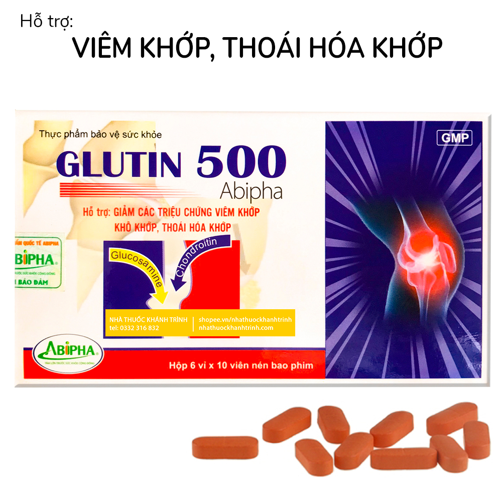 Bổ khớp Glutin 500 Abipha , tăng dịch nhờn cho khớp, bôi trơn khớp
