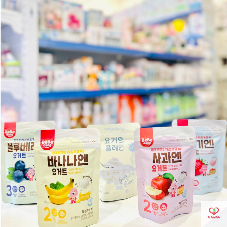 Sữa chua khô cho bé các vị Bebedang và Mom Care's