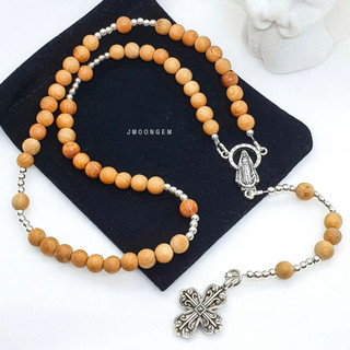 Chuỗi mân côi hạt gỗ đính mề đay Huyền Nhiệm Miraculous thiết kế handmade MOONGEM, phụ kiện quà tặng Công Giáo