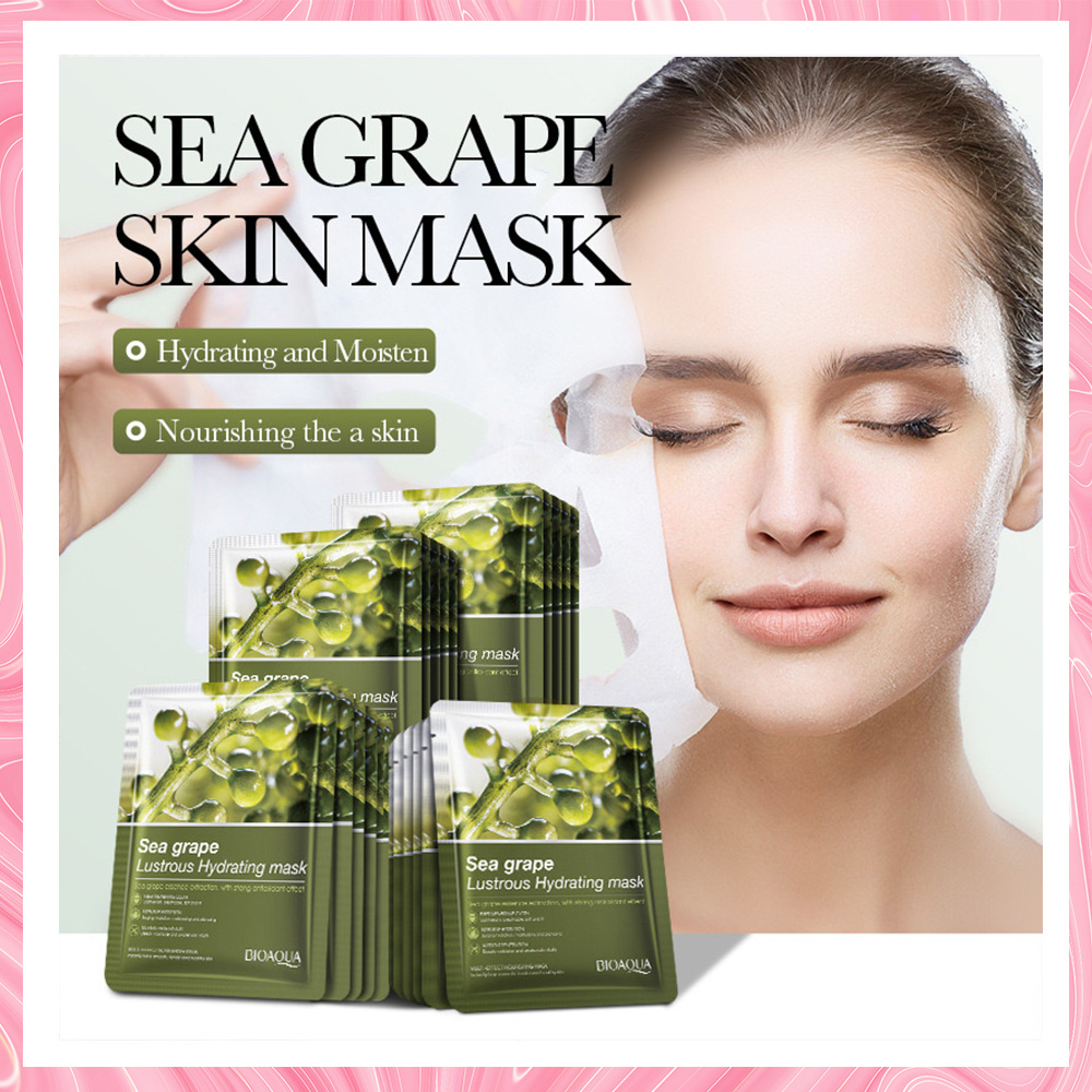 Mặt nạ BIOAQUA Nho biển dưỡng ẩm căng bóng chống oxi hóa Nội Địa Trung CHARM BEAUTY