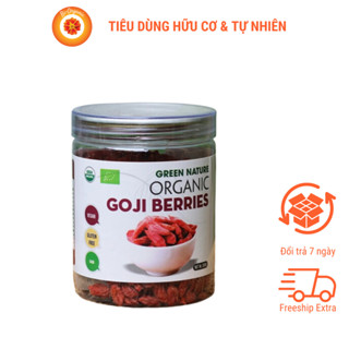 Kỷ tử hữu cơ Ninh Hạ Green Nature 200g quả cỡ to dùng pha trà, làm bánh, ăn liền BiOrganic