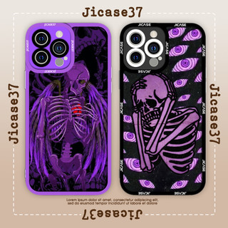 Ốp lưng iphone cạnh vuông Jicase Skull mắt tím rinnegan 6plus/6s/6splus/7/7plus/8/8plus/x/xs/11/12/pro/max/plus/promax