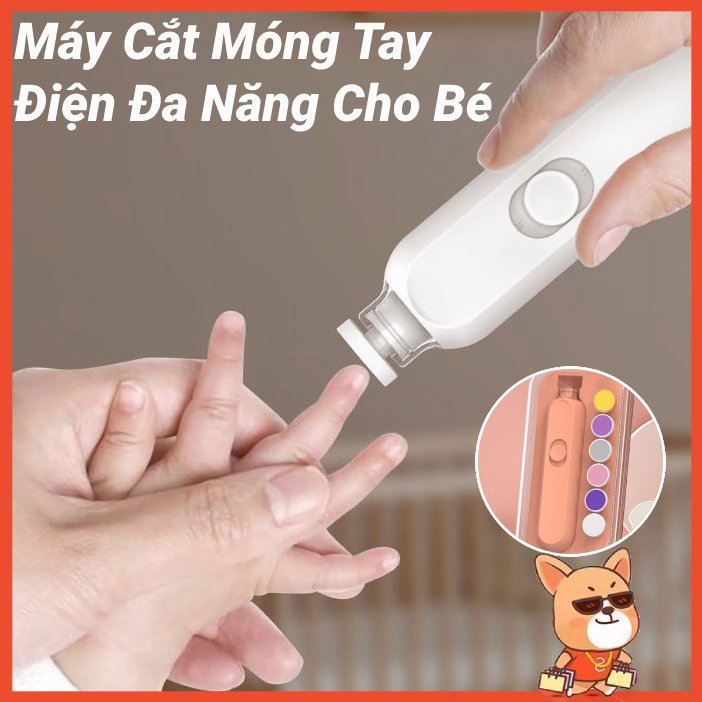 Máy Cắt Móng Tay Điện Đa Năng Cho Bé Đồ Dũa Mài Móng Tay Cho Trẻ Sơ Sinh Không Cảm Giác Đau Máy Dũa Cắt Móng Tay Cho Bé