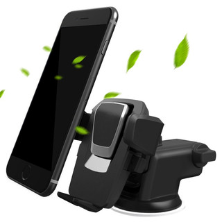 Kẹp giá đỡ điện thoại trên xe ô tô - có chân hít kính xoay 360 độ