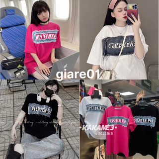 Áo phông cotton khô may đáp jeans siêu hot