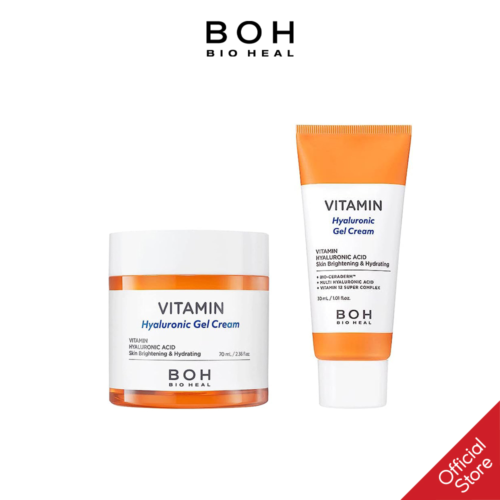 Bộ Đôi Dưỡng Trắng Da BIOHEAL BOH VITAMIN HYALURONIC GEL CREAM SPECIAL SET 70ML (+30ML)