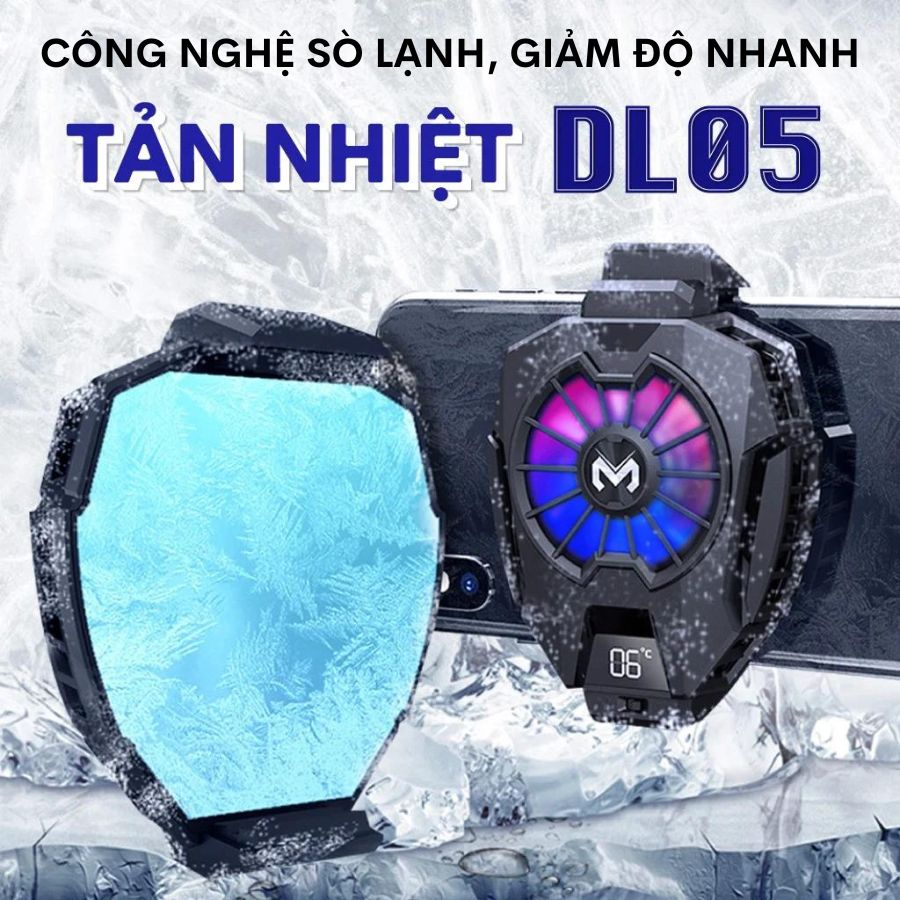 Quạt Tản Nhiệt điện thoại HOSAN Memo DL05 ver 4 bản 2023 làm lạnh ngay lập tức , giảm nhiệt độ