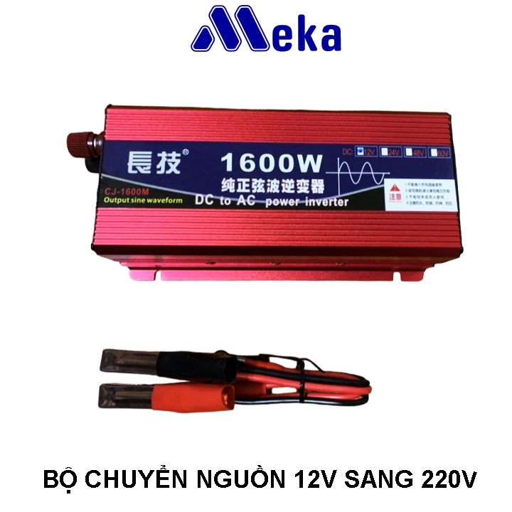 Bộ kích điện INVERTER 12V DC lên 220V AC công suất 1600W sin chuẩn