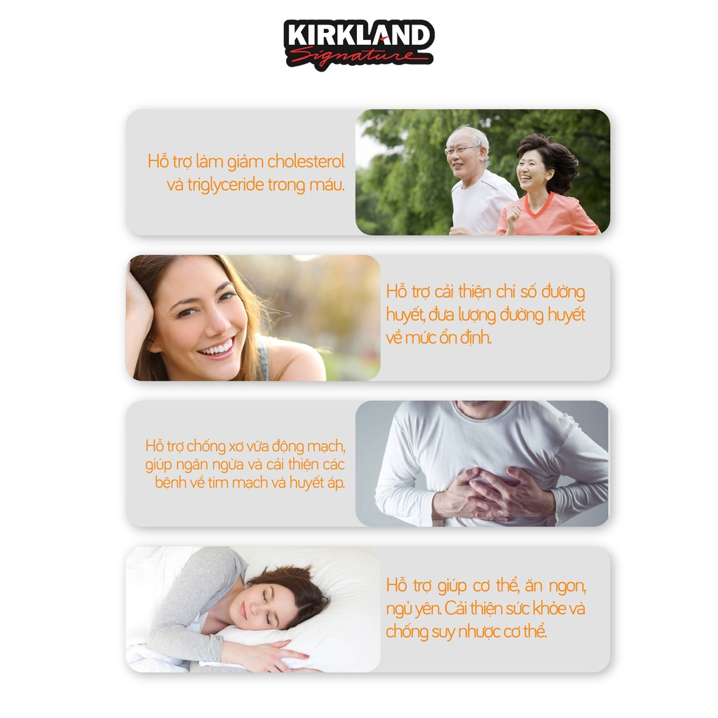 Viên uống dầu cá Kirkland Hỗ trợ tim mạch Fish Oil Mỹ 1000mg 400 Viên V00201