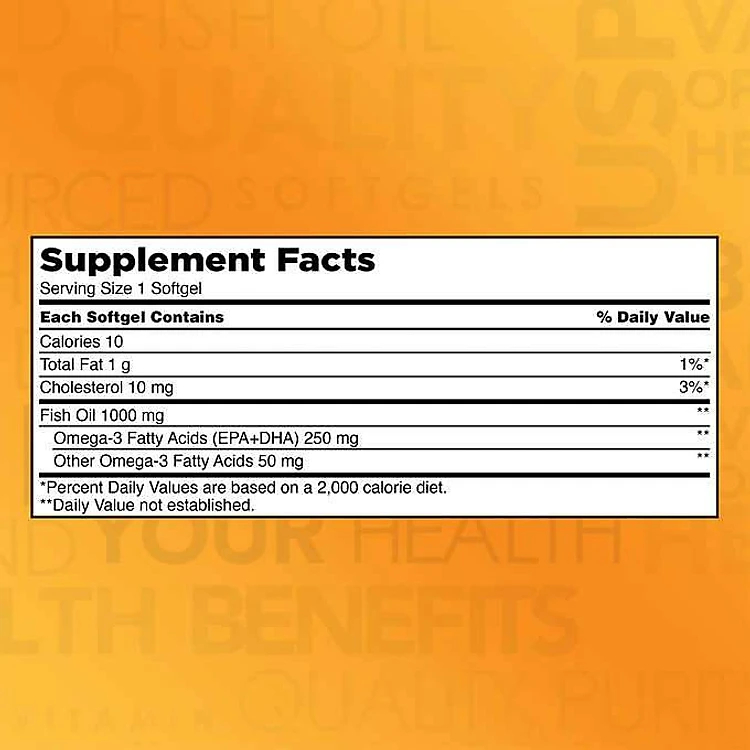 Viên uống dầu cá Kirkland Hỗ trợ tim mạch Fish Oil Mỹ 1000mg 400 Viên V00201