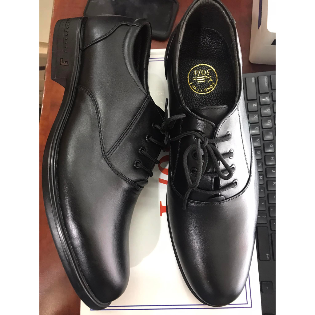 GIÀY DA NAM CÔNG SỞ- DA THẬT 100%, CÓ KHÂU ĐẾ, BẢO HÀNH 12 THÁNG