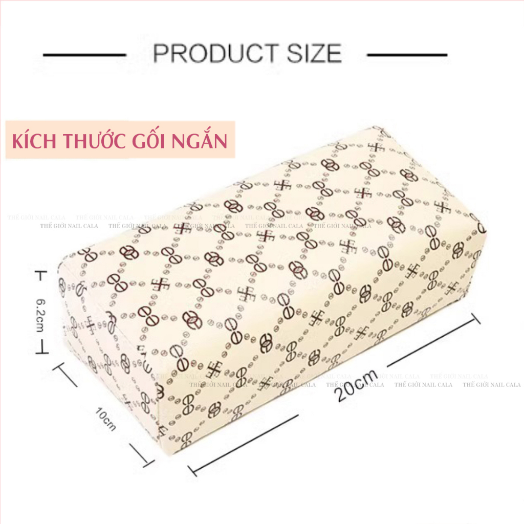Gối để tay làm móng - Gối kê tay hình chữ nhật - Phụ kiện làm nail - gối kê tay da- gối làm móng hình dễ thương