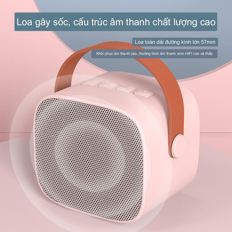 Loa Bluetooth Mini Kraoke Kèm 1 Mic D20 - Âm Bass Cực Hay - Nhiều Chế Độ Hát - Công Suất 6w - Chính Hãng HD DESIGN