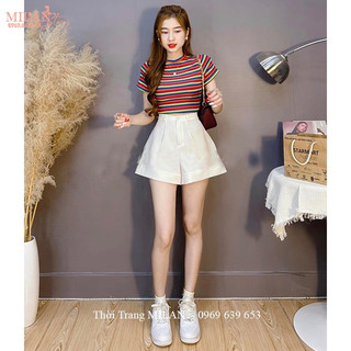 Quần short kaki gập gấu mã 82