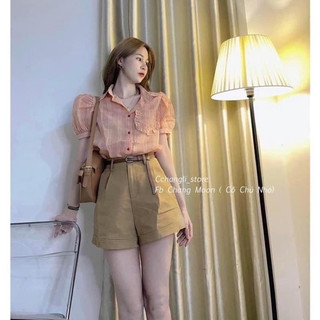 Quần short kaki gập gấu mã 82