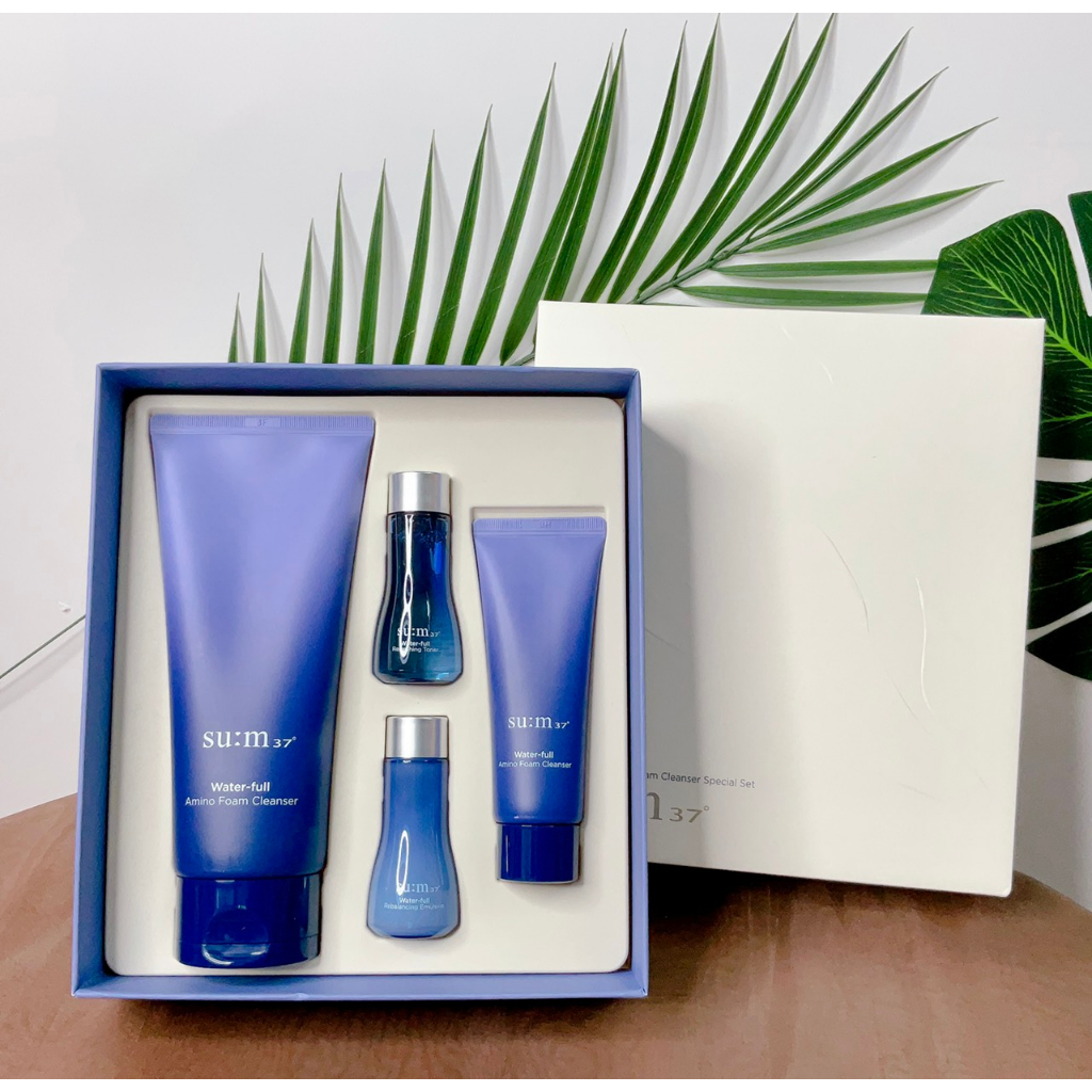 SET SỮA RỬA MẶT SUM XANH WATER FULL - Amino Foam Cleanser Chueyen Cho Da Nhạy Cảm, Dầu Mụn