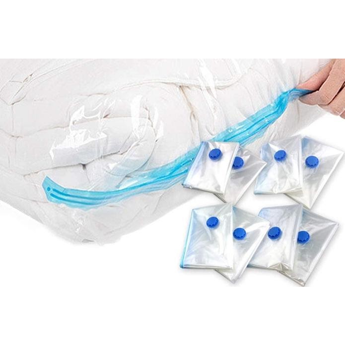 Túi Hút Chân Không Trong Suốt Đựng Quần Áo, Chăn Màn Size   Tiết Kiệm Không Gian