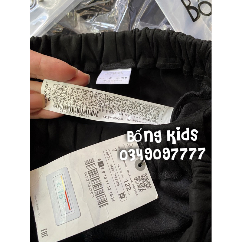 Quần Váy Bé Gái Da Lộn Đen Co Dãn Mềm ZR