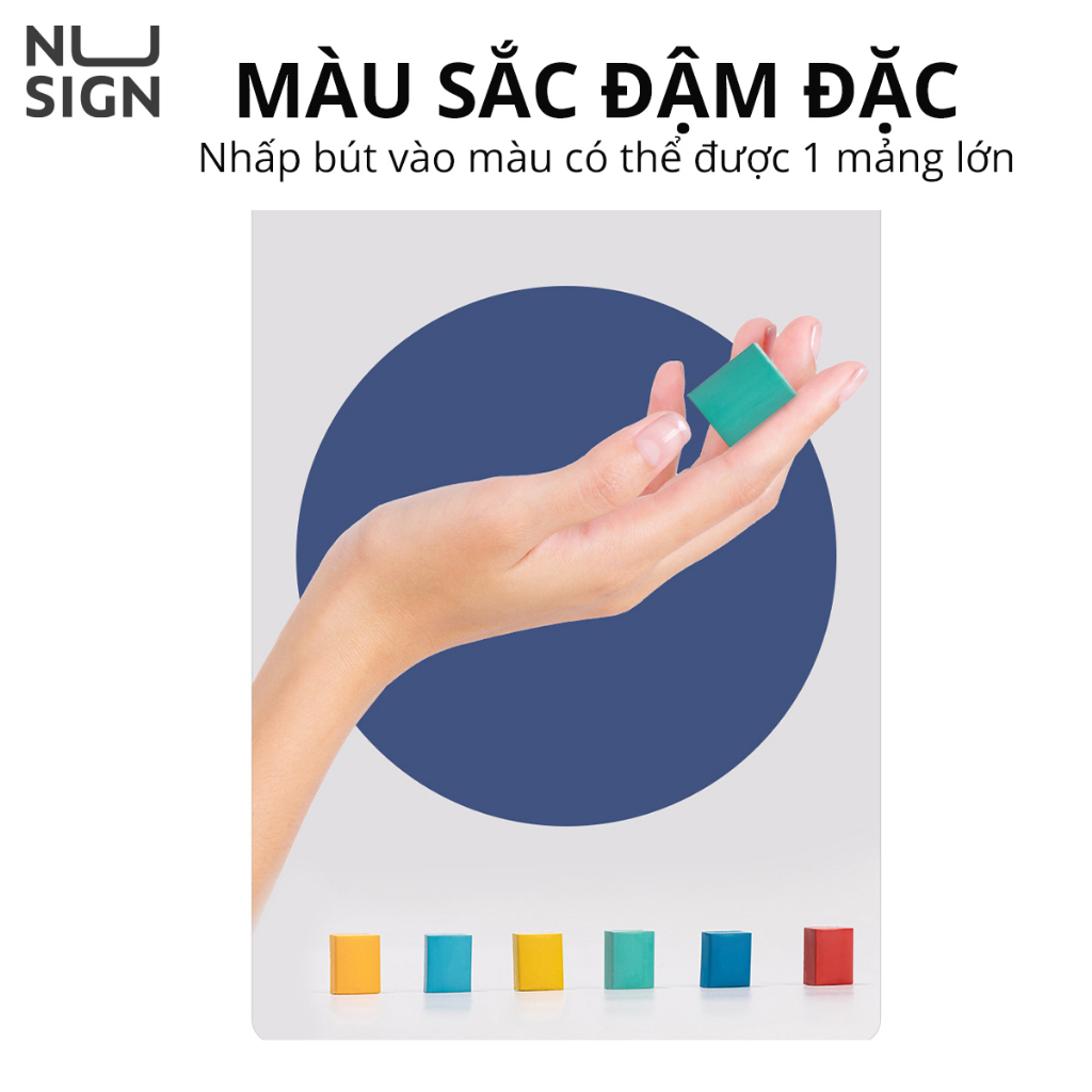 Màu Nước Solid Water Color NUSIGN Cao Cấp 24 Màu Tặng Bút Nước, Mút NS733