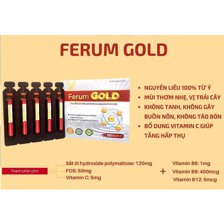 Siro Bổ Sung Sắt Không Tanh - Ferum Gold