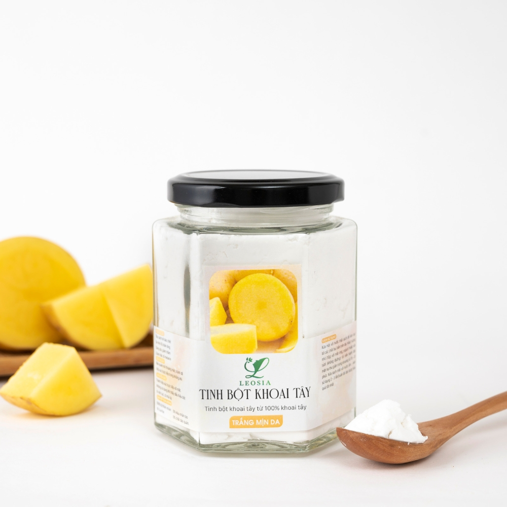 Hũ bột Khoai Tây đắp mặt nạ hữu cơ Leosia nguyên chất 140G | 100% Organic