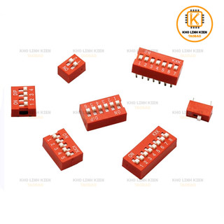 Công tắc gạt dip switch 2bit; 3 bit; 4 bit; 6 bit; 7 bit; 8 bit màu đỏ