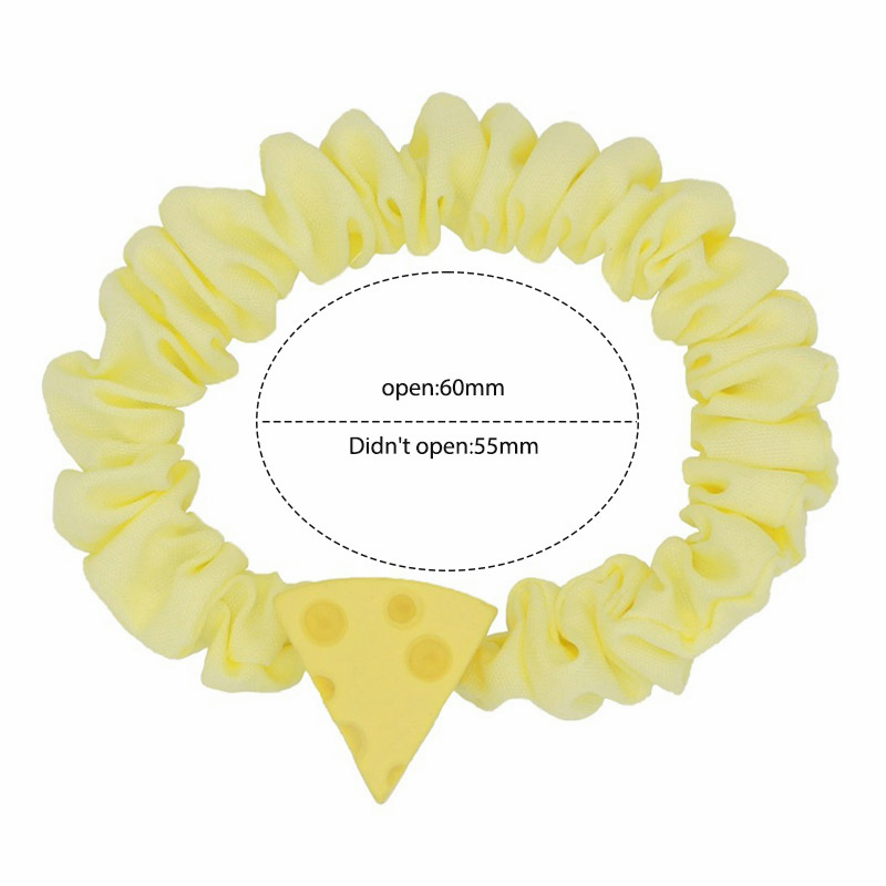 🍒🍒CHERRYKOKO Dây Cột Tóc Cỡ Lớn Họa Tiết Hoạt Hình Phô Mai Dễ Thương Cho Nữ