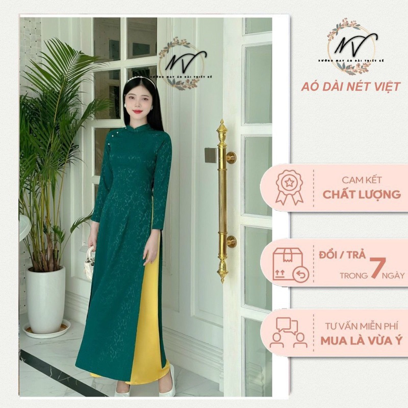 Áo dài Truyền Thống 6 màu chất liệu gấm cao cấp mềm mịn Nét Việt