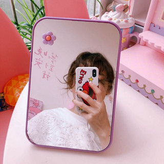Gương để bàn trang điểm gấp gọn chất liệu nhựa cứng cáp 🍀 SHEMIN🍀