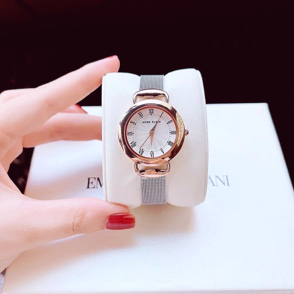 Đồng hồ nữ Anne Klein Quartz White Textured Dial Ladies Watch AK/3807SVRT