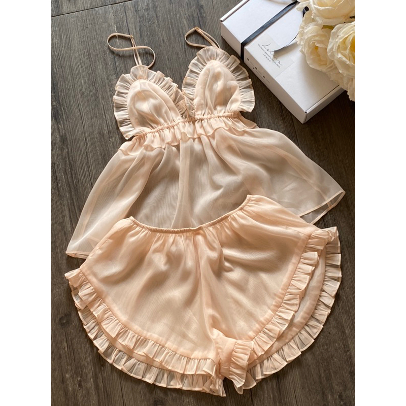 Đồ ngủ thiết kế  - Odora sleep - voan lụa 2 lớp MỎNG may kĩ