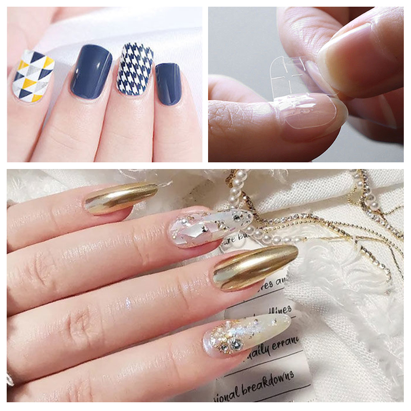 Ranliy🐳Miếng keo dán móng tay chân 2 mặt siêu bền bảo vệ