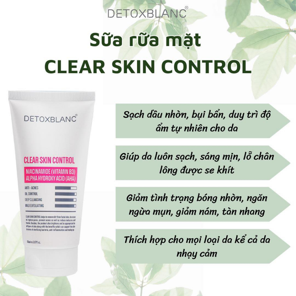 Combo Peel da xóa mun-sạch nám tàn nhang trắng da TẶNG sữa rửa mặt sinh học Detoxblanc 150ml