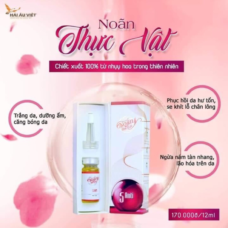 Serum Noãn Thực Vật Hải Âu Việt Dưỡng Trắng Giảm Thâm Nám ,Giảm Mụn , Chống Lão Hóa ,12ml