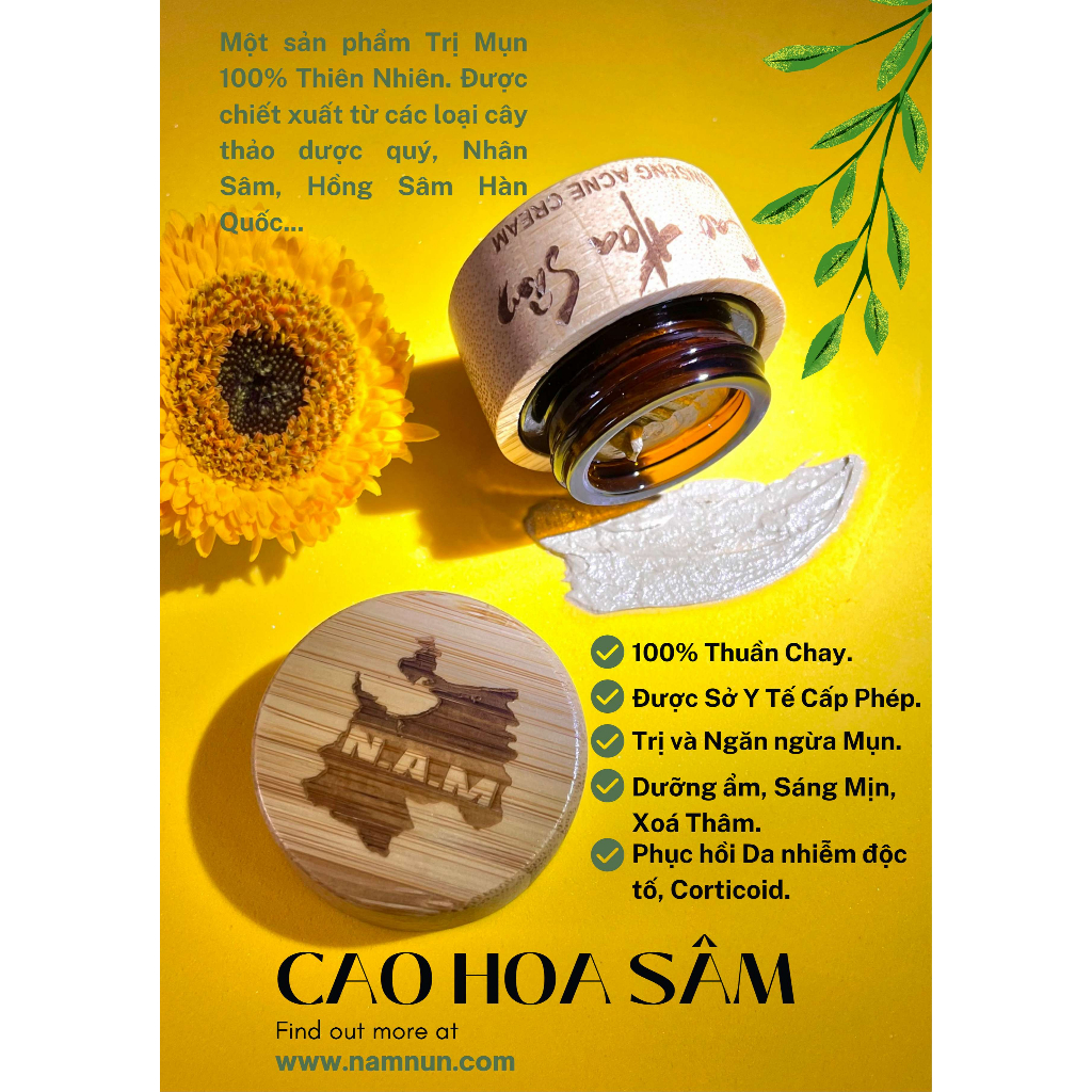 Kem dưỡng CAO HOA SÂM - Sạch Mụn, Hết Thâm, Giảm Nám | BigBuy360 - bigbuy360.vn