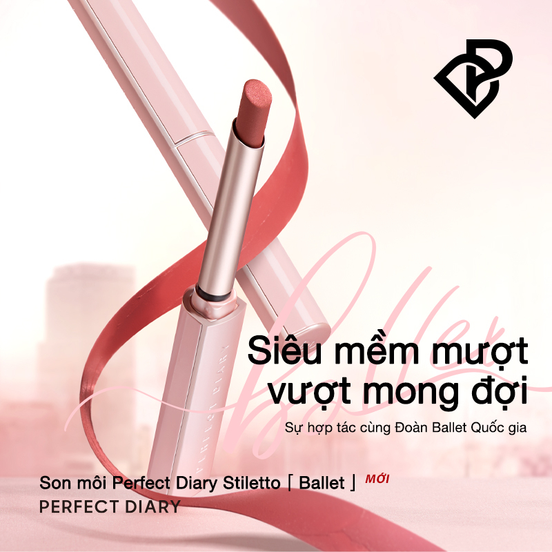 Son môi Silver Stiletto Perfect Diary dưỡng môi căng bóng Spotlight Shiny cao cấp 0.8g VM Cosmetics