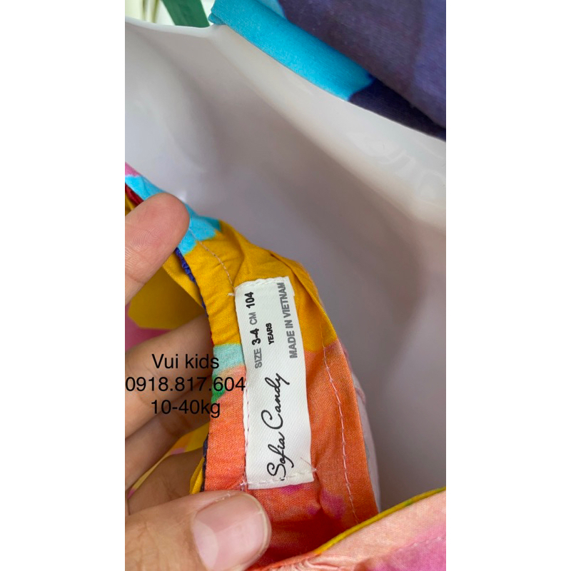 Váy bé gái, Đầm xoè nơ lưng xinh đẹp cho bé size đại 45kg