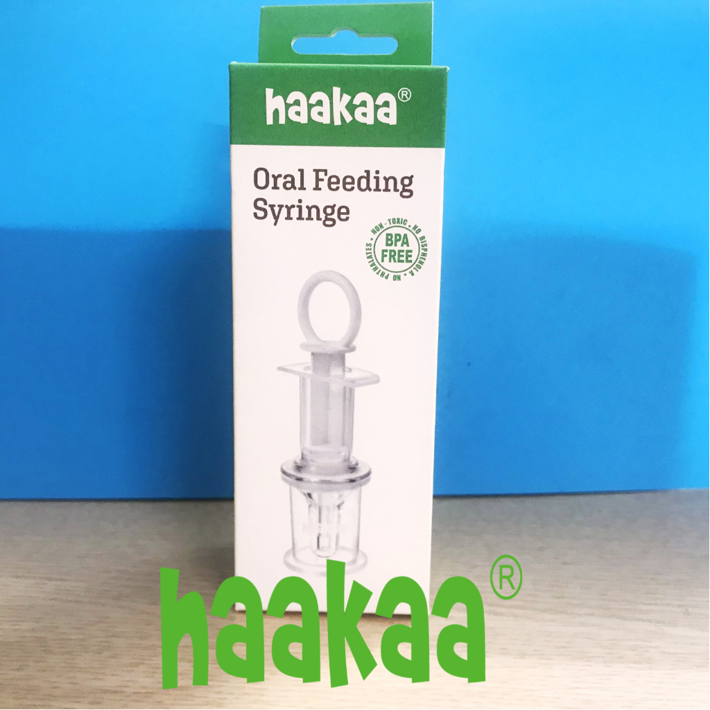 Dụng cụ uống thuốc ăn sữa cho bé Haakaa. 100% silicone cấp y tế, dạng xilanh