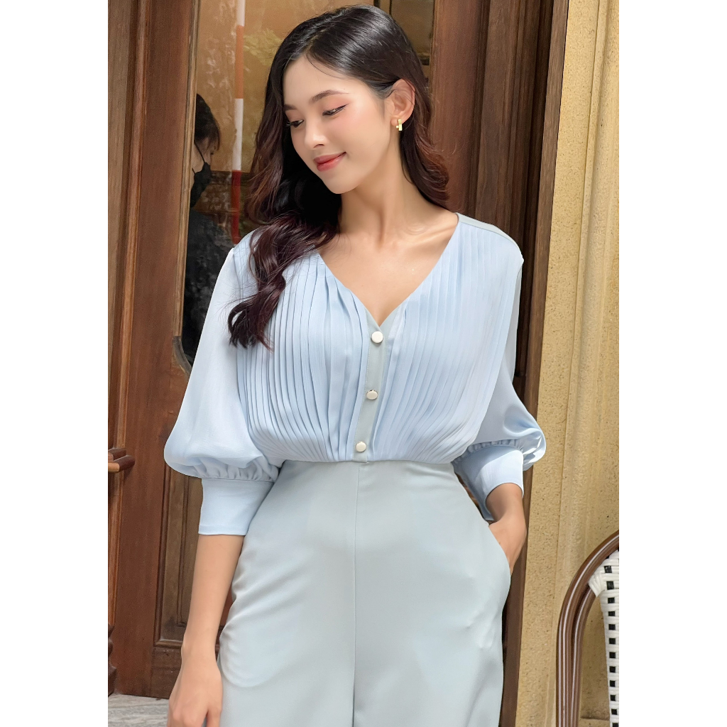 Jumpsuit tay lỡ áo dập ly D.CHIC MS: 582260