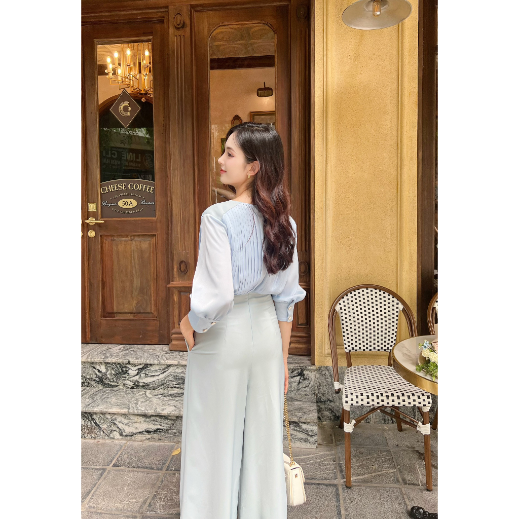 Jumpsuit tay lỡ áo dập ly D.CHIC MS: 582260