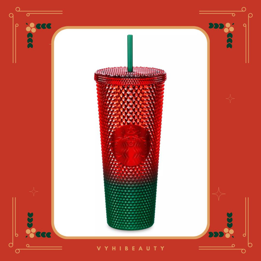 Ly nước Starbucks Disney Tumbler Mickey đỏ - xanh lá