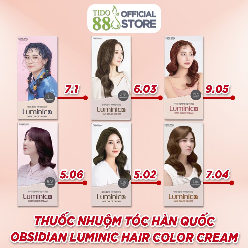 Thuốc nhuộm tóc Hàn Quốc Obsidian Luminic hair color cream NPP Tido88