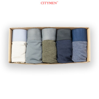 Hộp 5 quần lót nam Boxer nhiều lưng vải cotton 4 chiều có phối lưới thoáng khí co dãn đàn hồi tốt, nhiều màu sịp đùi nam
