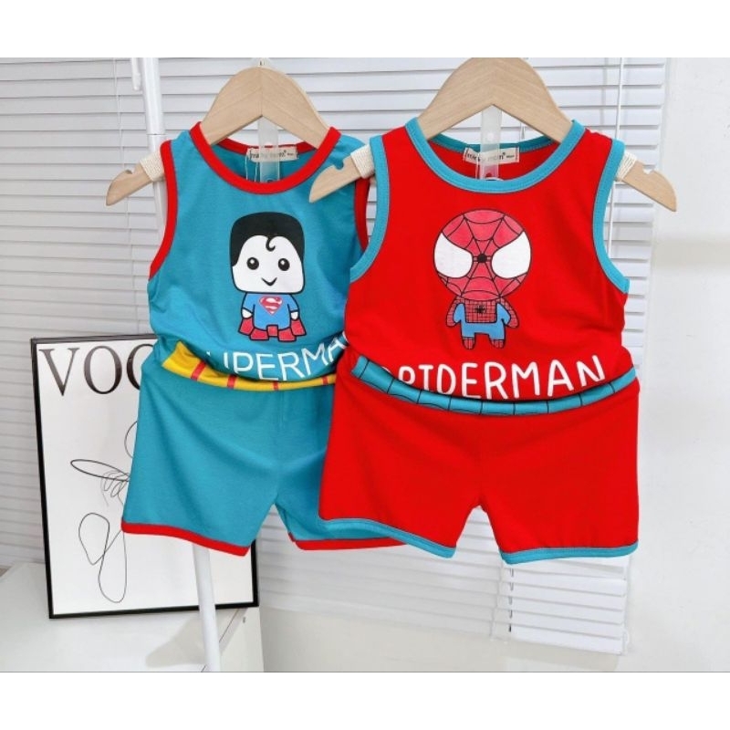 Mẫu mới Minky Mom bộ ba lỗ cho bé trai hoạ tiết năng động cute size từ 6-16kg