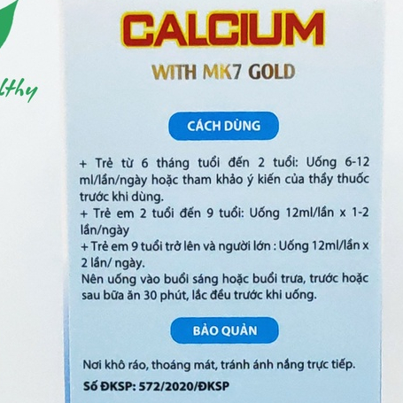 Canxi sữa CALCIUM With MK7 Gold - Canxi từ tảo biển, nhập khẩu New Zealand -  Hàng chính hãng