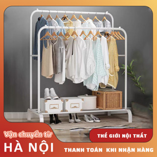 Giá Thanh Treo Đôi Chân Chữ L Chất Liệu Dày Dặn Chất Lượng Cao, Dung Tích Lớn Tiện Dụng, Treo Quần Áo Đồ Dùng Đa Năng