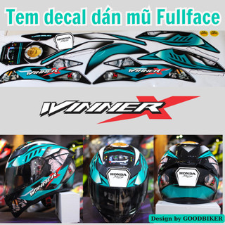 Tem dán mũ bảo hiểm Fullface Honda WinnerX