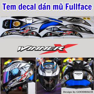 Tem dán mũ bảo hiểm Fullface Honda WinnerX
